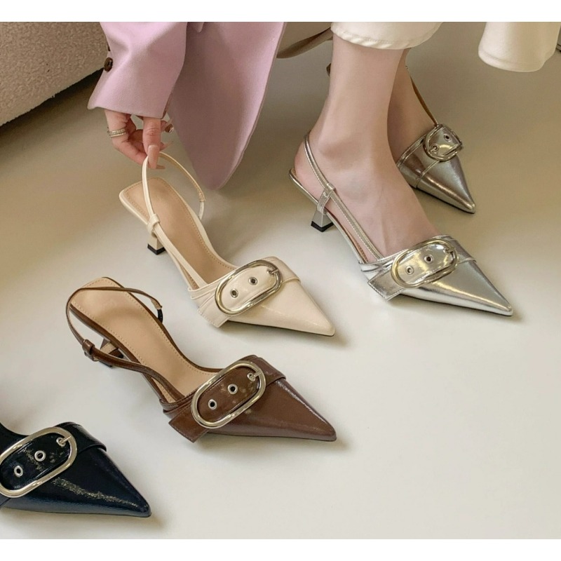 Women'S Fashion Designer Clothes - 新しいレトロファッションセクシーなデザイナーパテントレザーポインテッドトゥハイヒールパンプス女性浅いエレガントな結婚式のパーティーの靴