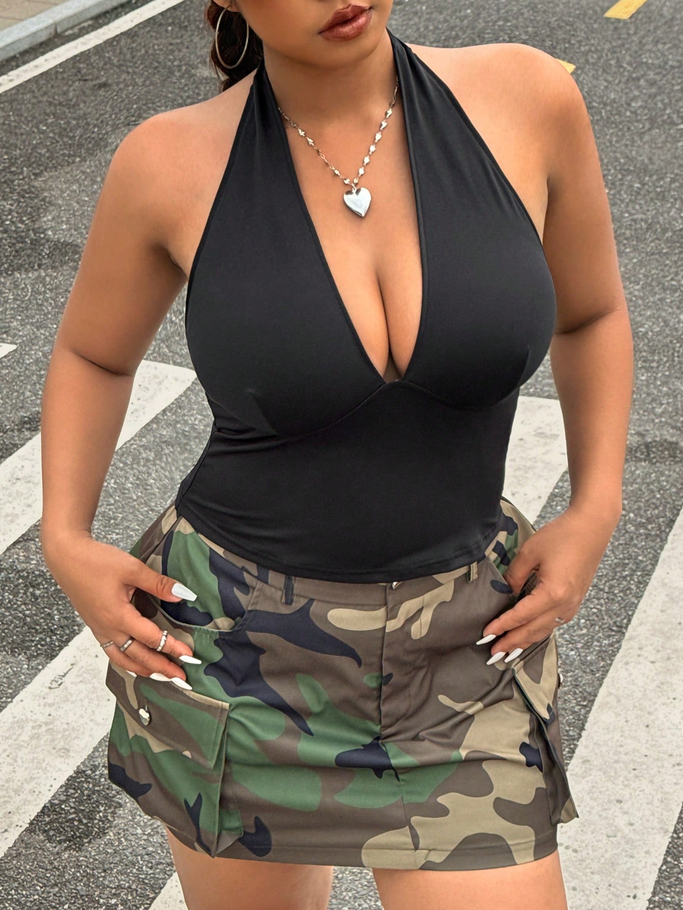 Women Fashion Vest - 新作ファッション無地プラスサイズレディースファッションセクシー多用途婦人服ホルターネックトップベスト