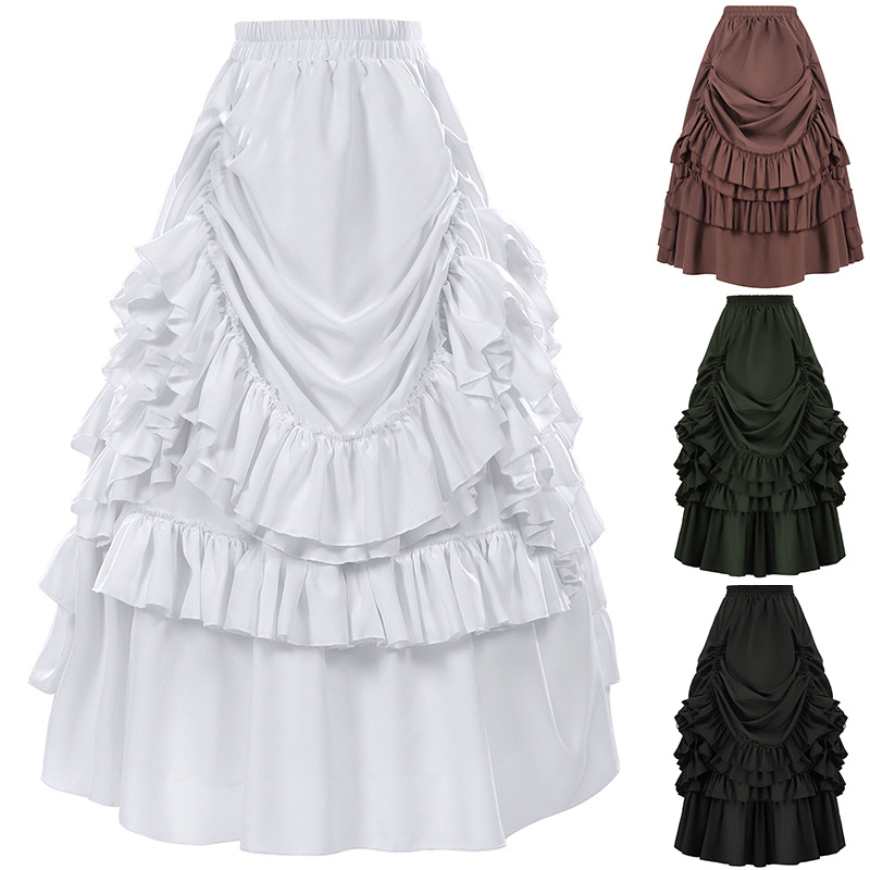 Women'S Fashion Renaissance Period - レトロゴシックスタイルの女性用ショートスカート、ルネサンス時代ファッション、ビクトリア朝時代風レディースミニスカート、トレンディデザイン