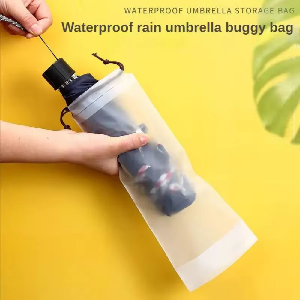 Women'S Fashion Umbrella - 防水傘収納バッグ,10個,プラスチック,巾着,半透明,ウェット,車載