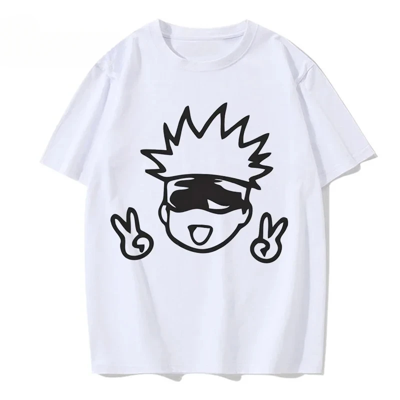 Women'S Fashion From The 90S - Tシャツマンガ日本アニメ呪術廻戦 Tシャツ五条悟トップス虎杖悠仁グラフィック Tシャツクール Tシャツ 90 年代の女性服