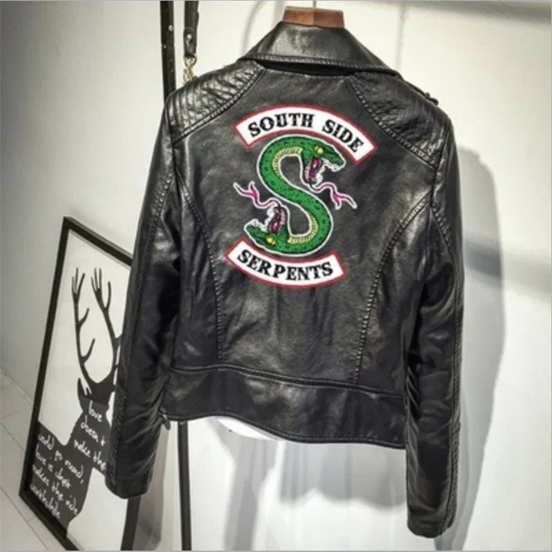Women Fashion Vest - 新しい 2026 サウスサイドサーペント Kpop ファンジッパーフェイクレザー女性男性コートファッションスリムフィットジャケットリバーデイル服 COS