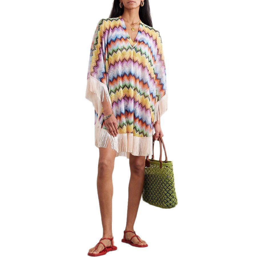 女性のサマードレスボヘミアンフローラルマキシドレスタッセルル - Maxi Dress Boho のレビューと価格