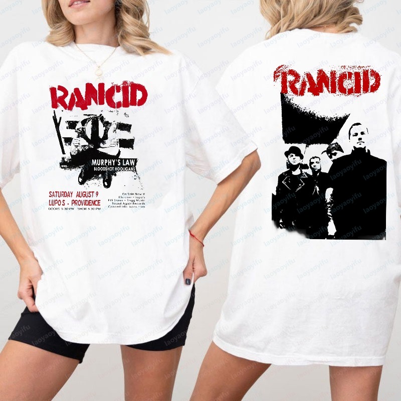 Rancid 両面プリント Tシャツ 反逆的なパンク ユニセ - Women'S Fashion Edgy のレビューと価格