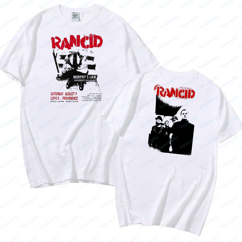 Rancid 両面プリント Tシャツ 反逆的なパンク ユニセ - Women'S Fashion Edgy のレビューと価格