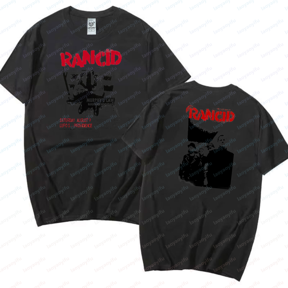 Rancid 両面プリント Tシャツ 反逆的なパンク ユニセ - Women'S Fashion Edgy のレビューと価格
