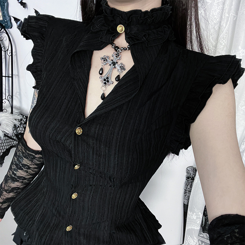 ゴスダーク90年代グランジシングルブレストスリムウエストシャ - Women'S Fashion From The 90S のレビューと価格