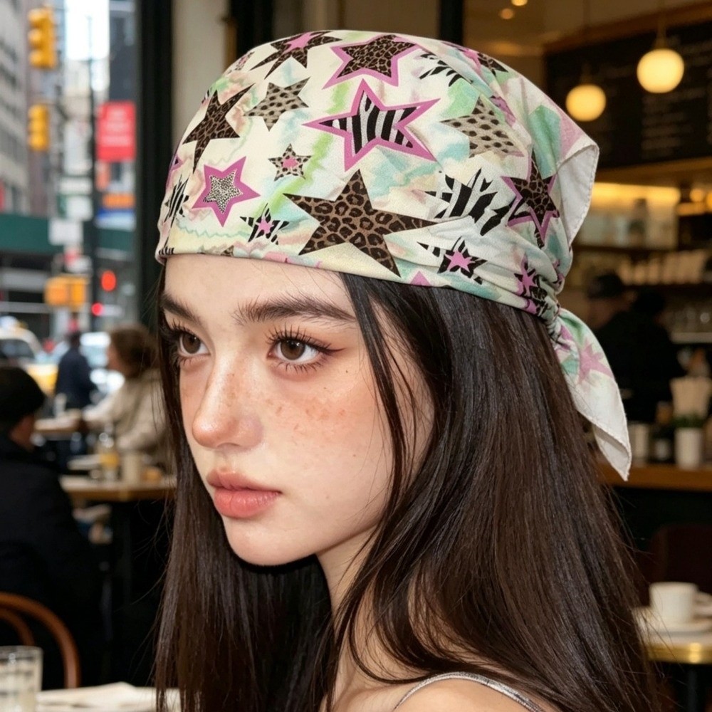 耐久性のあるヴィンテージスクエアスカーフ、レオパードスタープ - Women'S Fashion Edgy のレビューと価格
