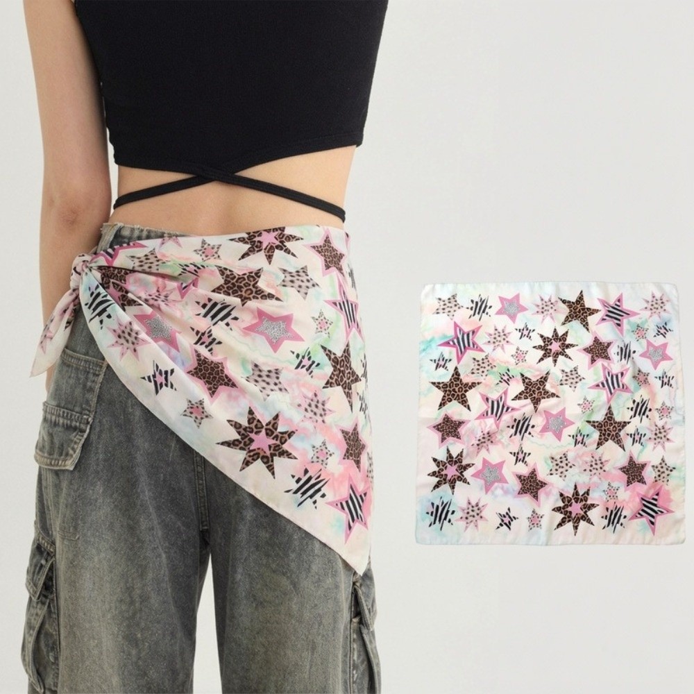 耐久性のあるヴィンテージスクエアスカーフ、レオパードスタープ - Women'S Fashion Edgy のレビューと価格