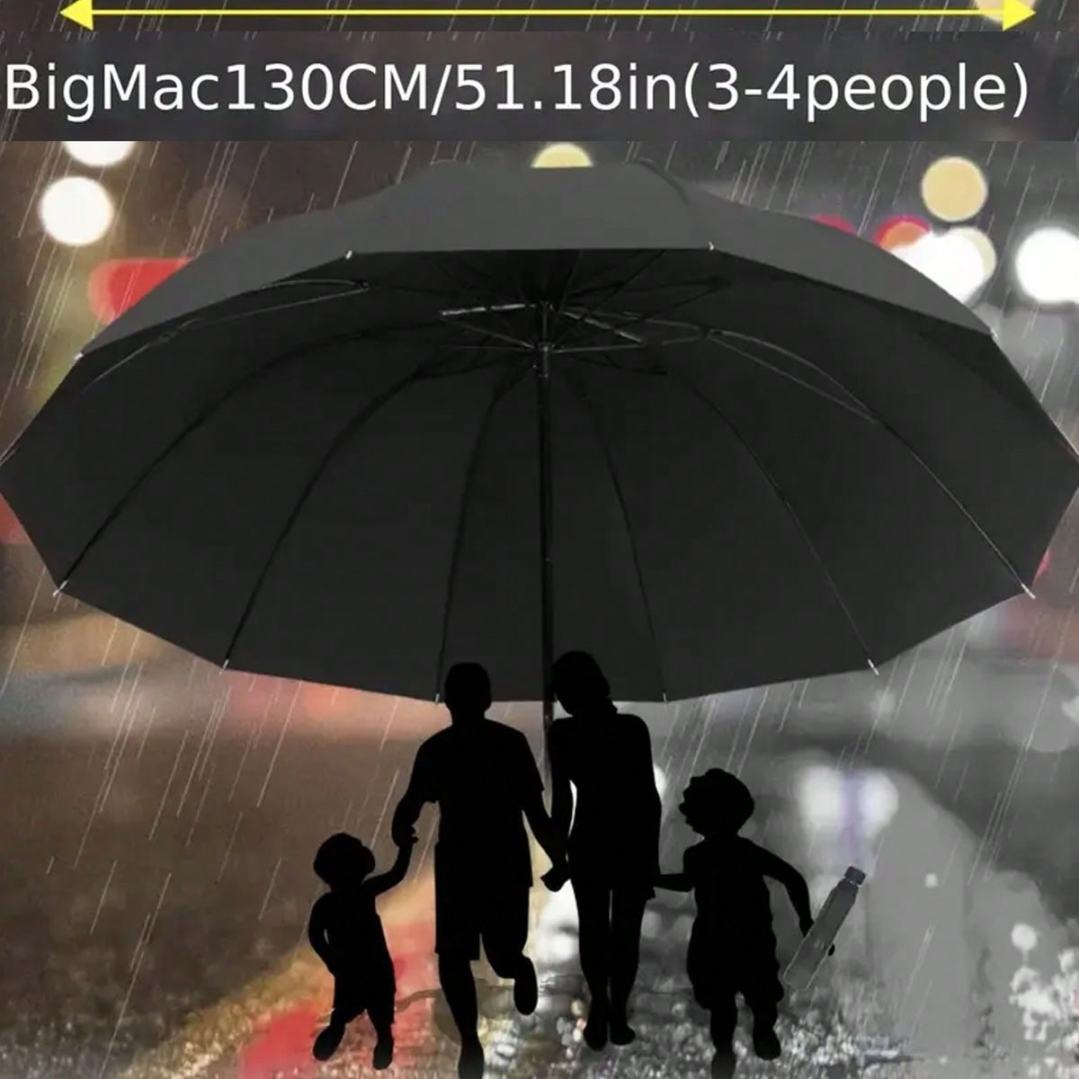 特大12本骨防風傘 - 手動開閉、防水、耐破損性、スチールフ - Women'S Fashion Umbrella のレビューと価格
