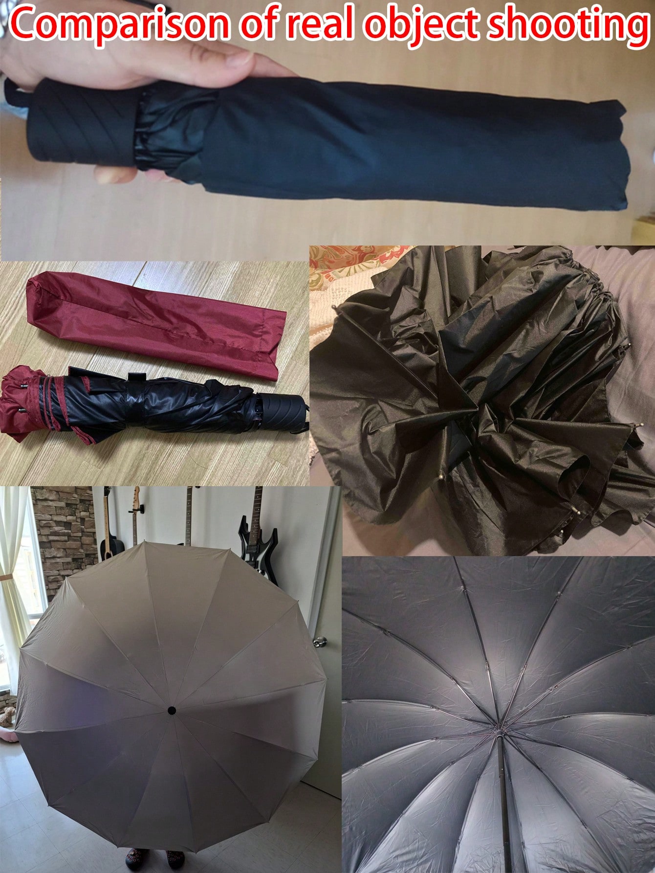 特大12本骨防風傘 - 手動開閉、防水、耐破損性、スチールフ - Women'S Fashion Umbrella のレビューと価格