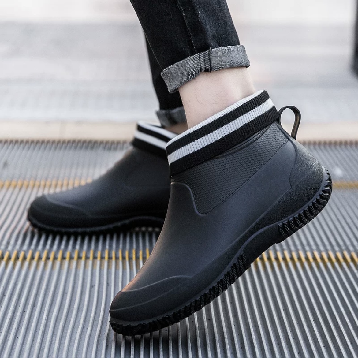 男性と女性のためのカップルのレインブーツ,ゴム製の滑り止めブ - Women'S Fashion Gumboots のレビューと価格