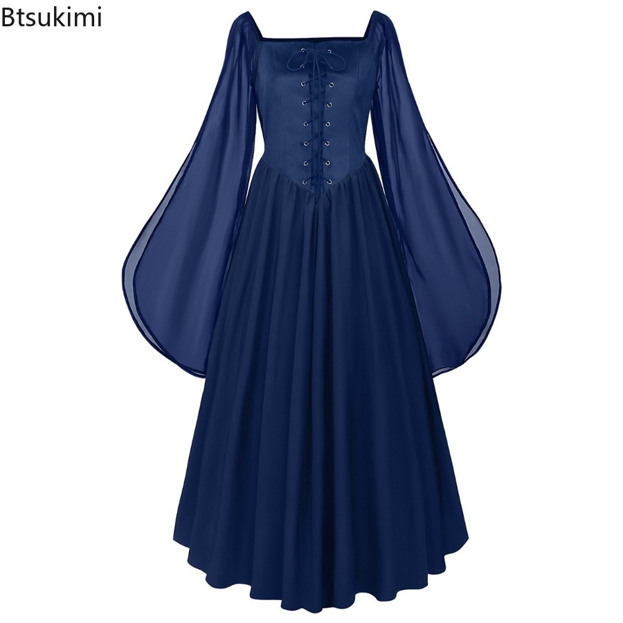 中世ドレス ルネサンス時代 スプリットフレアスリーブガウン  - Women'S Fashion Renaissance Period のレビューと価格