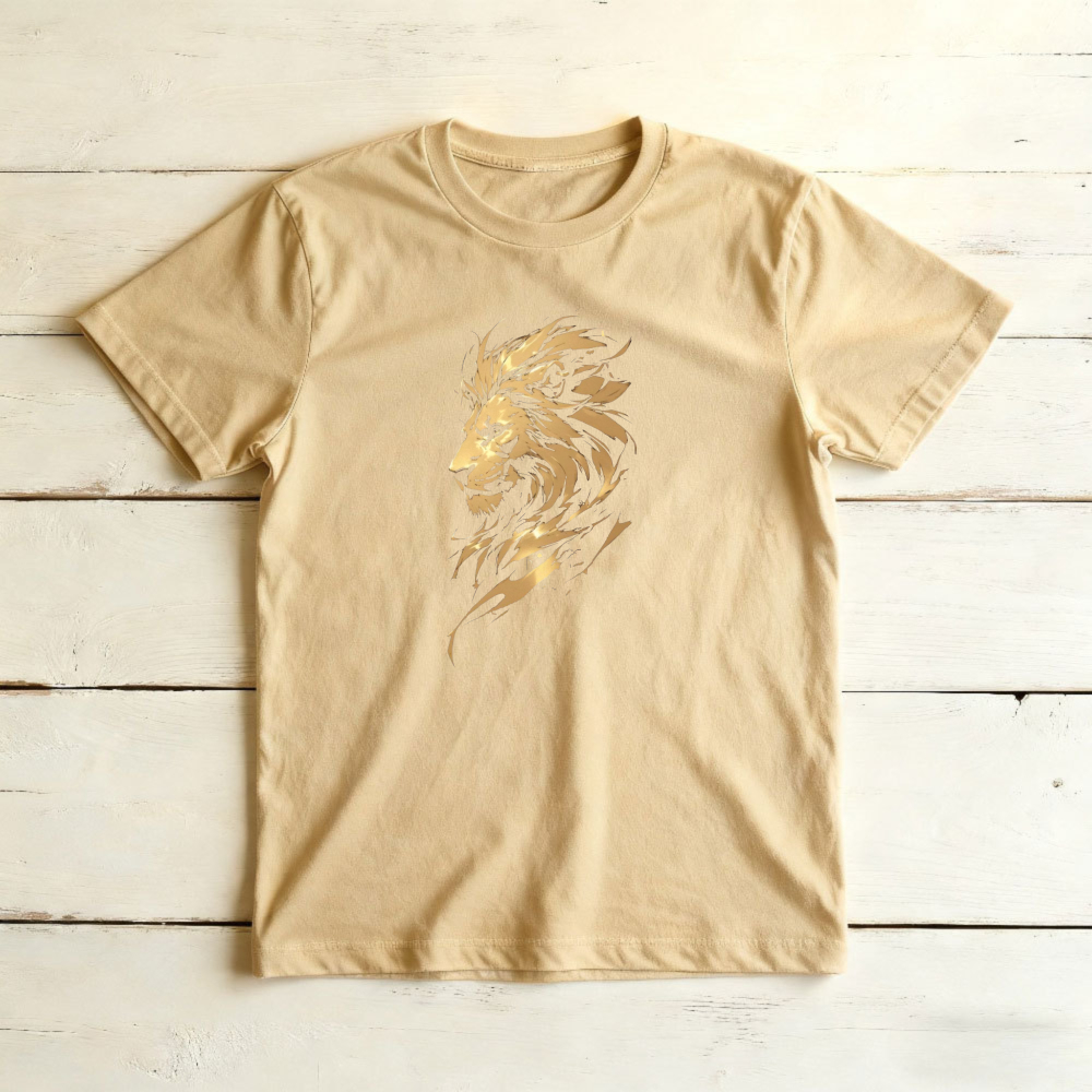 エレガントなゴールデンライオンの肖像画 Tシャツ男性女性ユニ - Women'S Fashion Edgy のレビューと価格