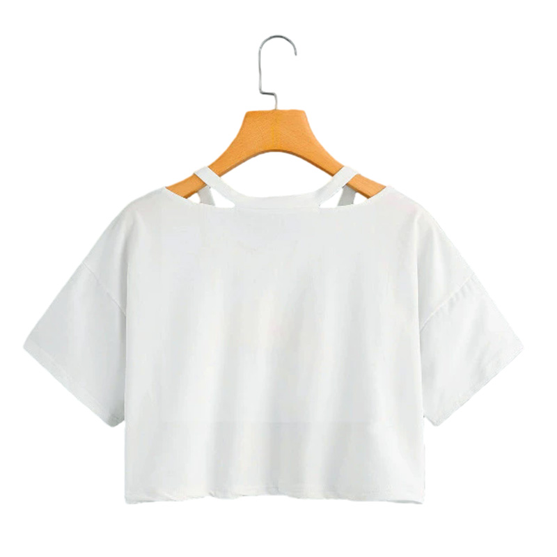 面白い黒猫プリントクロップドTシャツ レディース Vネック半 - Women'S Fashion From The 90S のレビューと価格